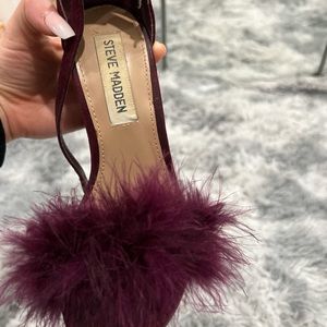 Burgundy Steve Madden platforms heels